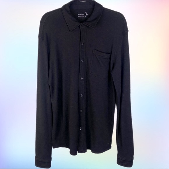 Smartwool Shirts Smartwool Black 0 Merino Wool Button Down Shirt In